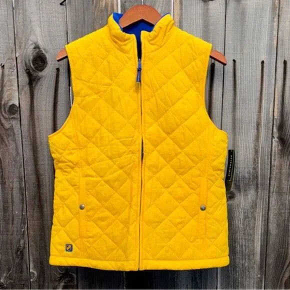 Lauren Ralph Lauren LRL X67 Reversible Vest Quilted/Fleece Zip Up Women's Size S - Picture 9 of 15